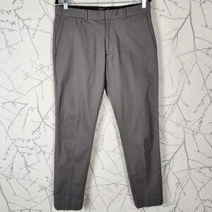 Club Monaco Gray Cotton Stretch Connor Modern Slim Fit Pants